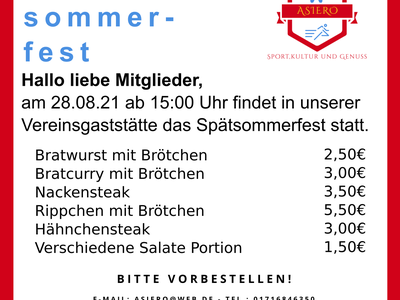 PSH Sommerfest am 28. August 2021