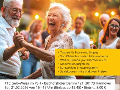 Tanzparty: Für Singles und Paare mit Jürgen Mai - am 21.02.2026