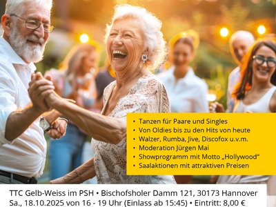 Tanzparty: Für Singles und Paare mit Jürgen Mai - am 18.10.2025