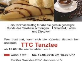 TTC Tanztee am 10.05.2015 ab 15:00 Uhr